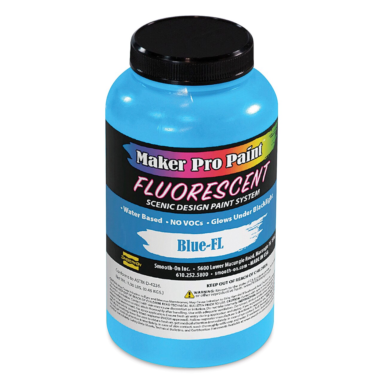 Smooth-On Maker Pro Acrylic-Urethane Paint - Fluorescent Blue, 16 oz